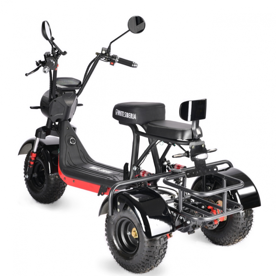 Электротрицикл WHITE SIBERIA TRIKE MINI BLACK 1500W